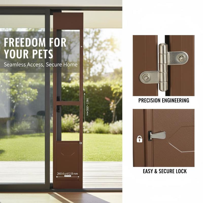 Dog Door for Sliding Glass Doo - Glass Door Hinge recension och pris