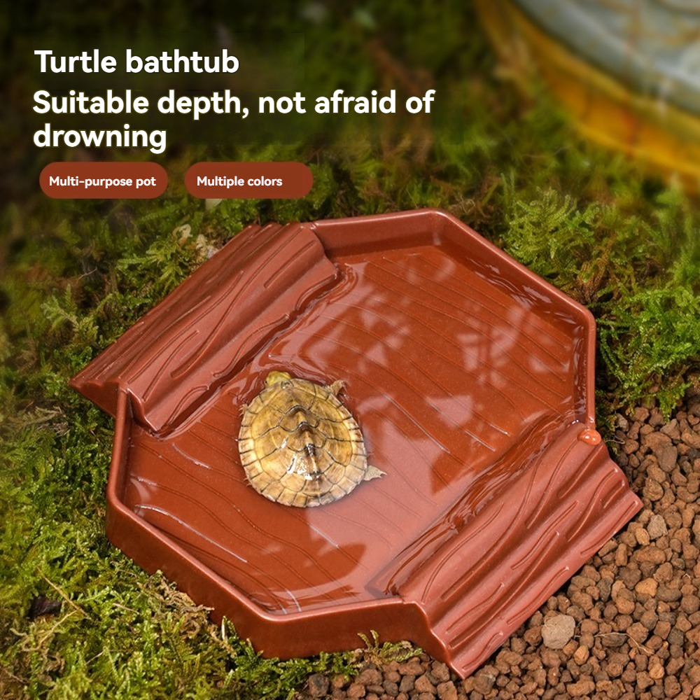 Yellow edge turtle bath basin  - Water Dish Reptile recension och pris