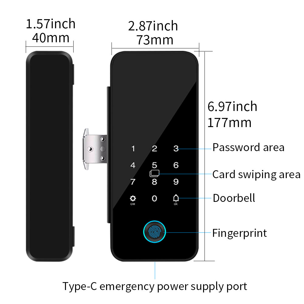 B16 Tuya APP Bluetooth Glass D - Glass Door Hinge recension och pris