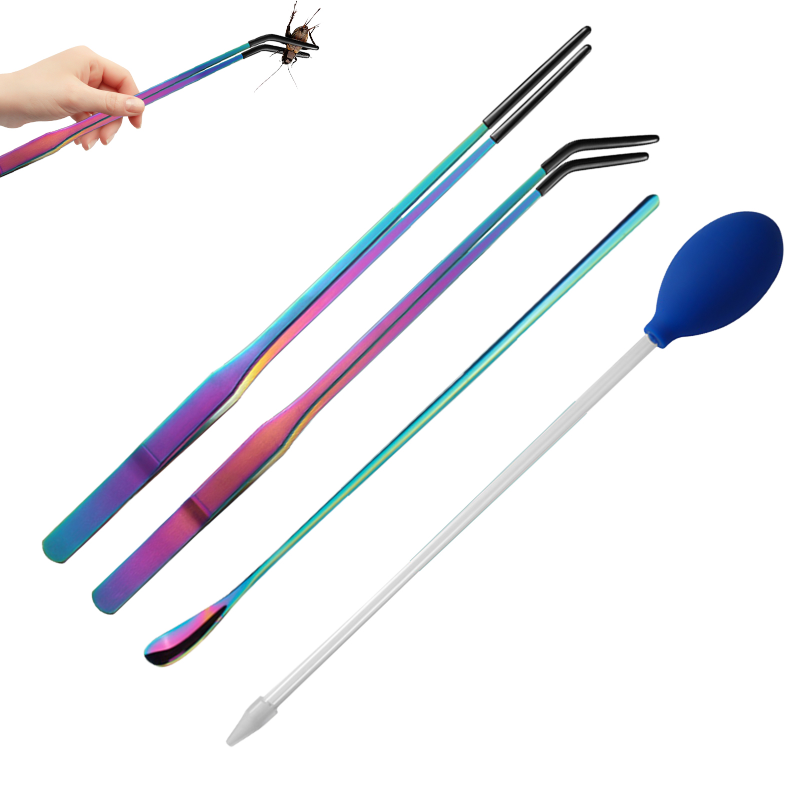 4pcs Reptile Feeding Tongs Aqu - Feeding Tong Stainless recension och pris