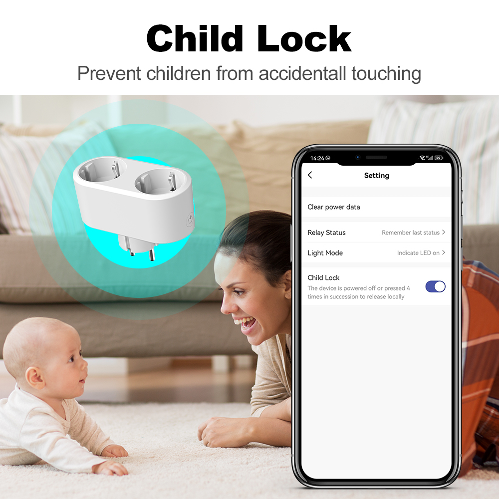 Tuya WiFi Dual Outlet 16A APP  - Timer Dual Outlet recension och pris