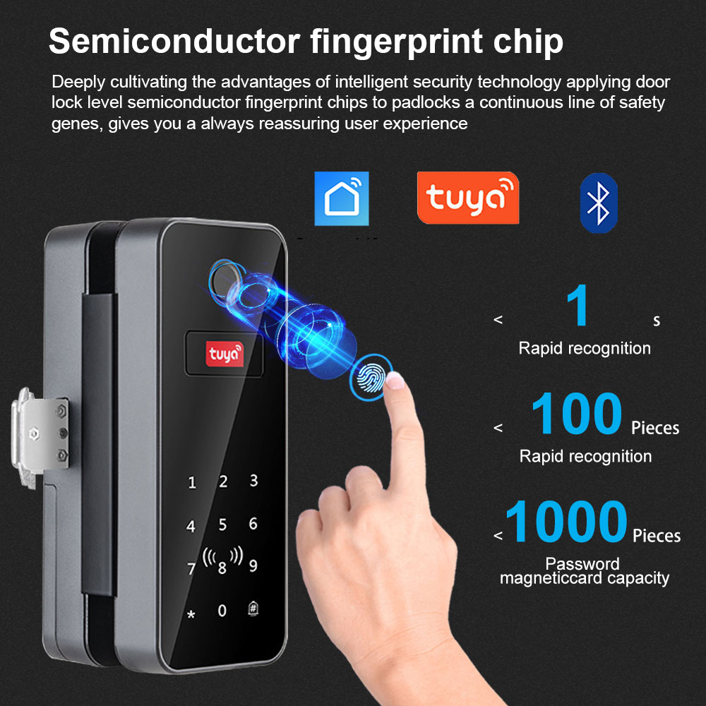 Bluetooth Electronic Glass LOC - Glass Door Hinge recension och pris