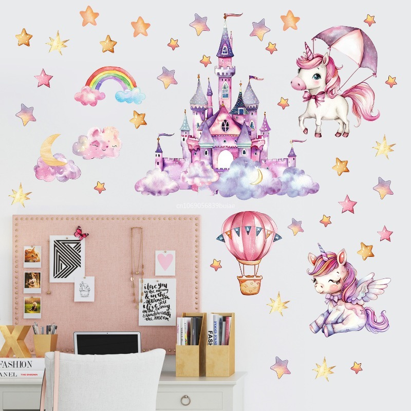 Unicorn Stars Luminous Wall St - Pvc Panel Background recension och pris