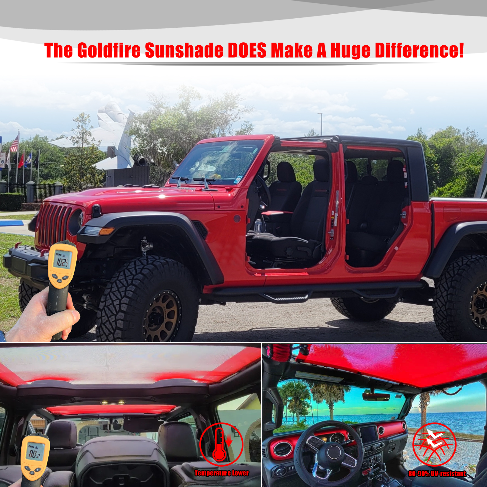 For Jeep Gladiator JT 4 Door A - Screen Top Mesh recension och pris