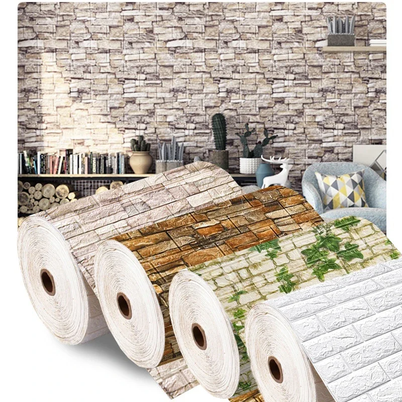 70cmx1/3/5/10M 3D Foam Brick W - Pvc Panel Background recension och pris