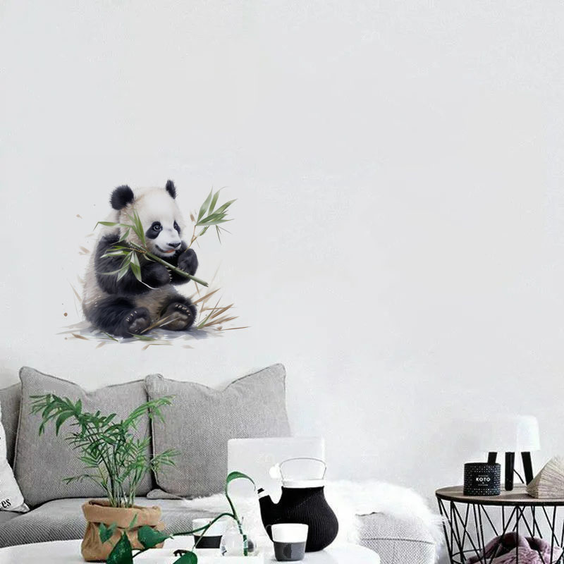 C76# Watercolor panda wall sti - Pvc Panel Background recension och pris