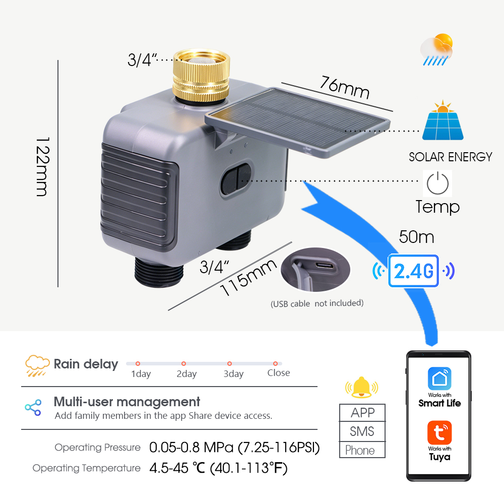 10-30M Tuya Dual Outlet Solar  - Timer Dual Outlet recension och pris