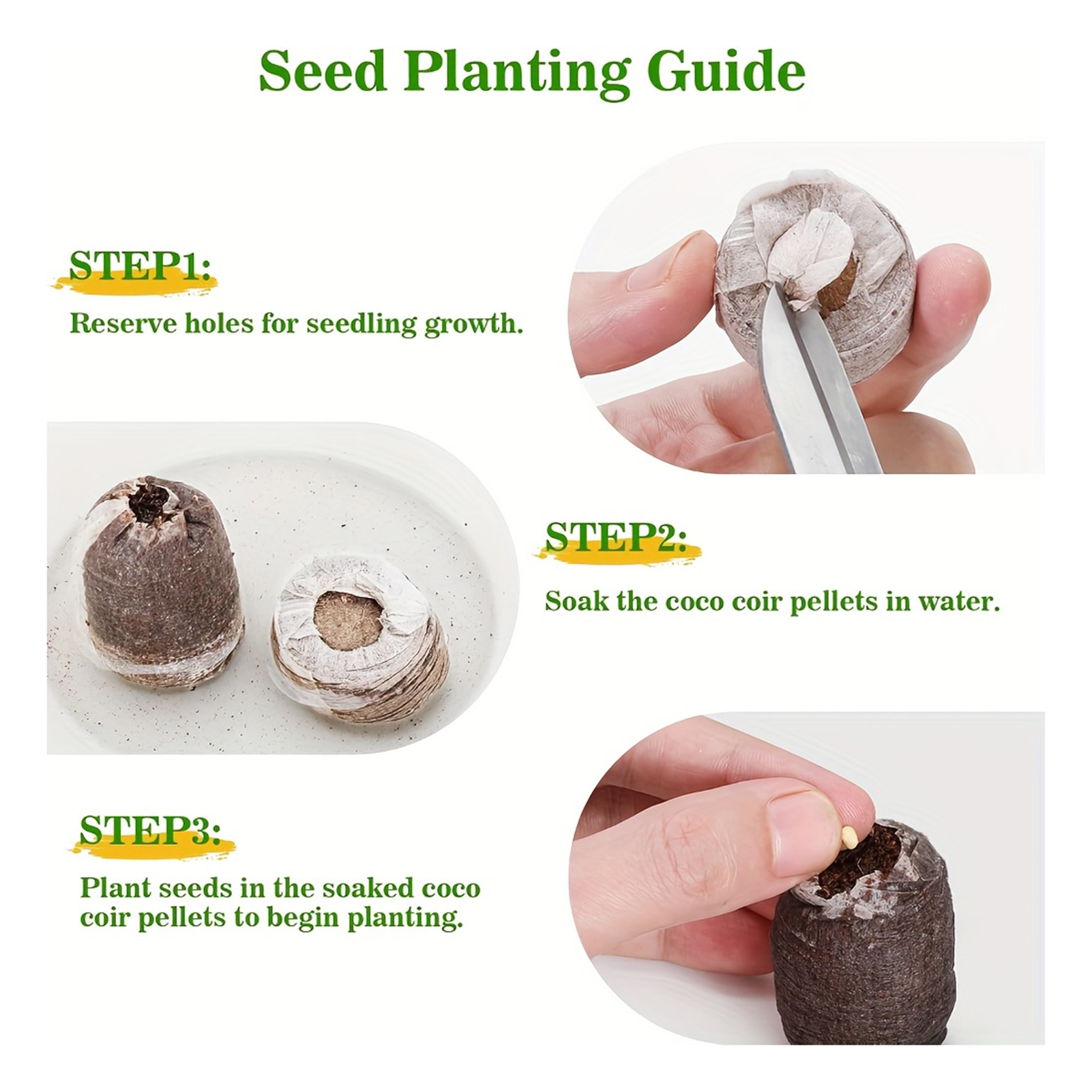 10/20/50pcs Plant Growth Bags  - Substrate Coconut Fiber recension och pris